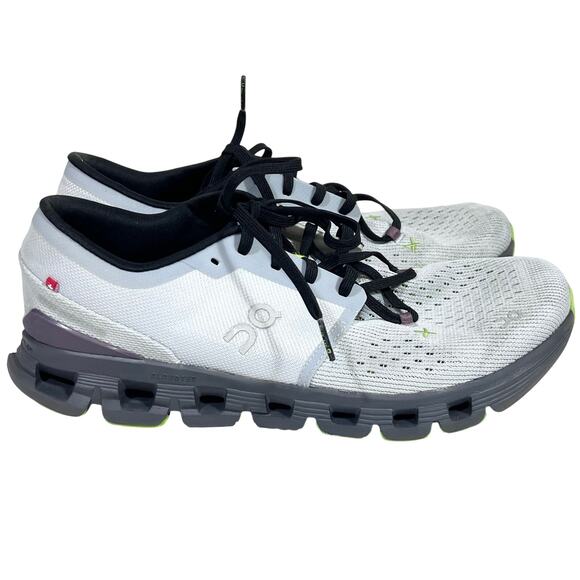 On Cloud X 4 Shoes D Glacier Eclipse Sneakers Men 8.5 Gray 3ME30040818 Used - Picture 2 of 6